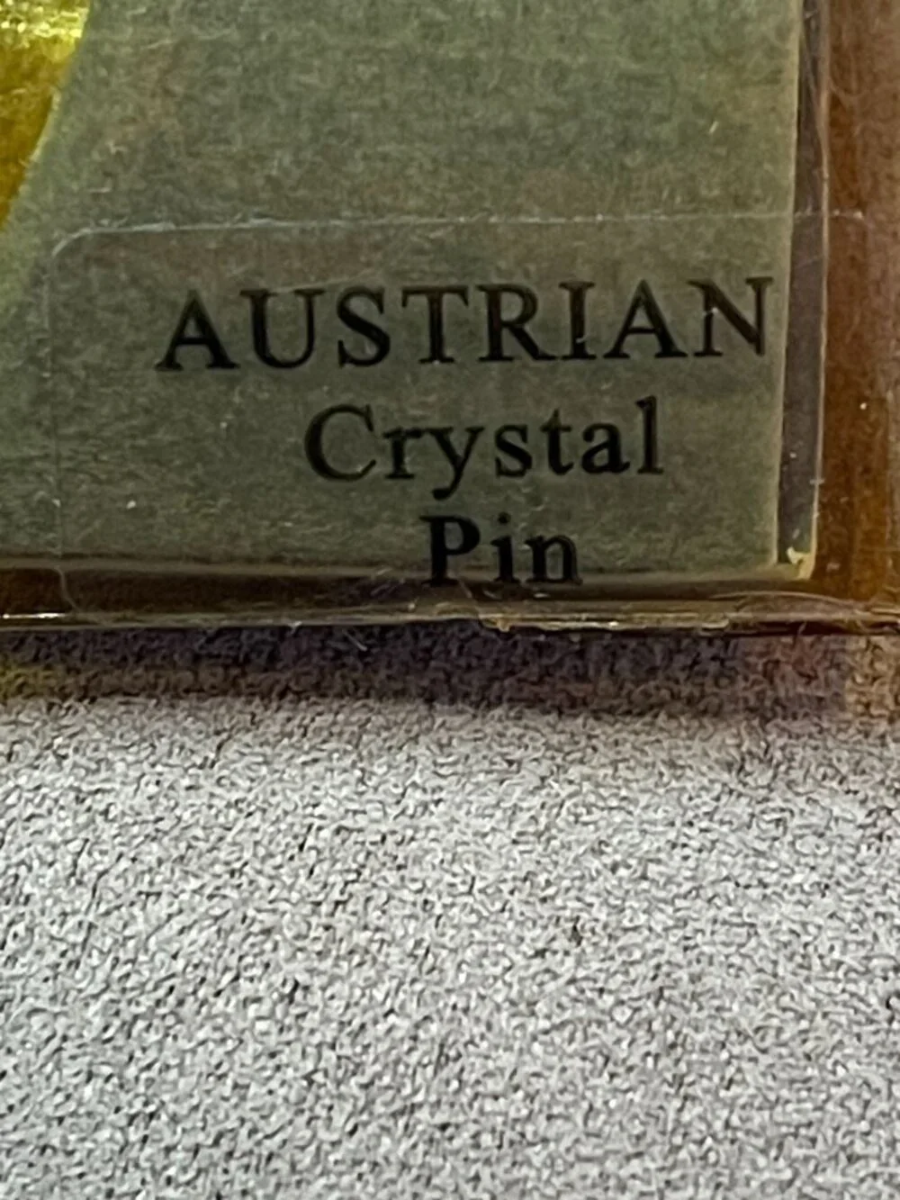 Vintage 90s New Genuine Austrian Crystals DREAM Silver Tone Pin Brooch
